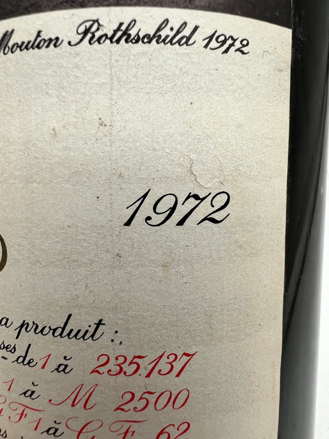 Chateau Mouton Rothschild 1972 Low Level