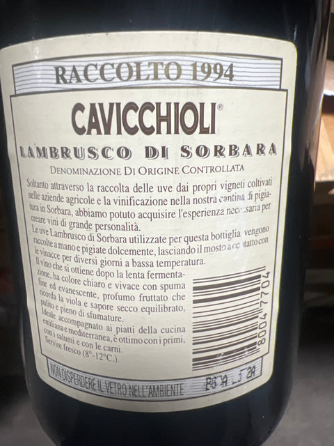 Lambrusco di Sorbara Cavicchioli 1994