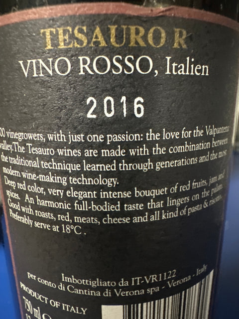 Thesauro von Valpantena 2016