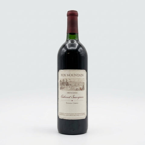 Fox Mountain Sonoma County Reserve 1988 – Flasche