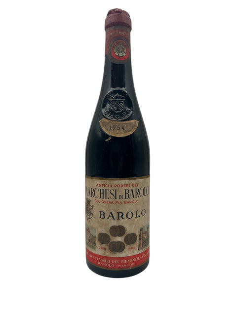Flasche Rotwein Barolo aus dem Jahr 1954 von Marchesi di Barolo