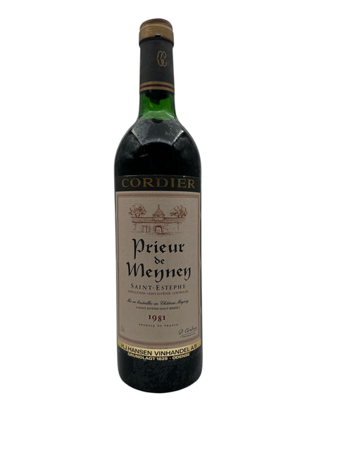 Flasche Prieur de Meyney von 1981 Cordier Saint-Estèphe