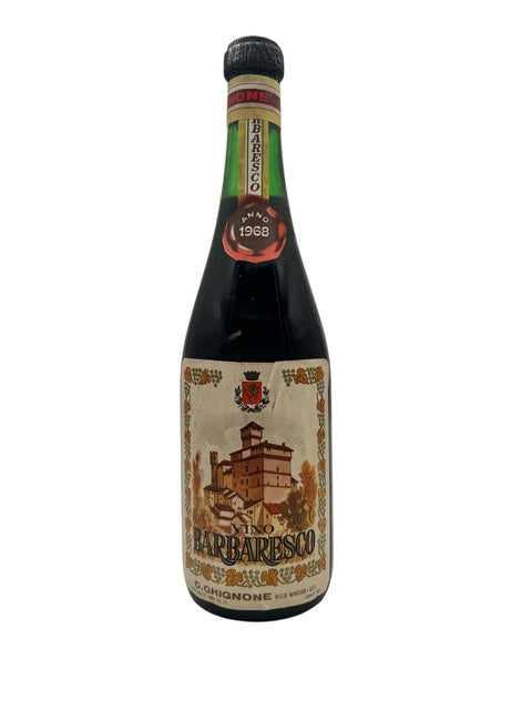 Flasche Rotwein Barbaresco G. Chignone 1968