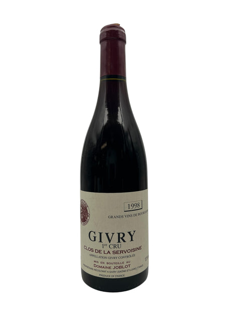 Flasche Givry 1er Cru Domaine Joblot 1998 Rotwein