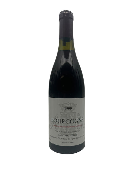 Flasche Burgunder-Rotwein aus dem Jahr 1990 von Alain Michelot