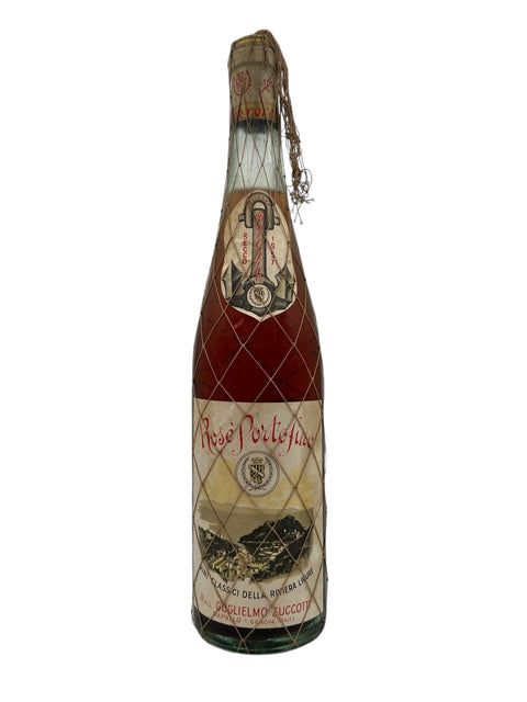 Flasche Rosé Portofino Guglielmo Zuccotti 1957 mit Netzdetails