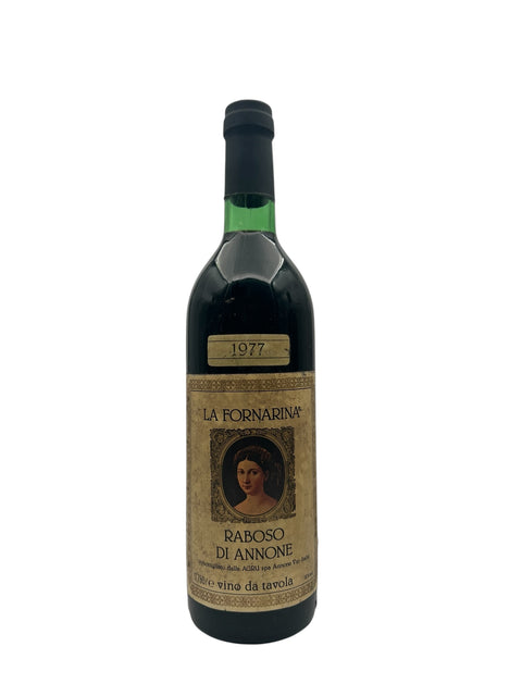 Raboso di Annone La Fornarina 1977 Rotweinflasche