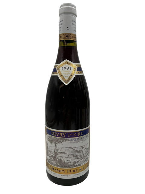 Flasche Rotwein Givry Champy 1991