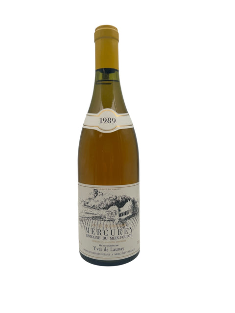 Flasche Mercurey Yves de Launay 1989 Weißwein