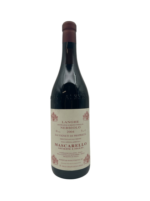 Flasche Rotwein Langhe Nebbiolo Mascarello 2004