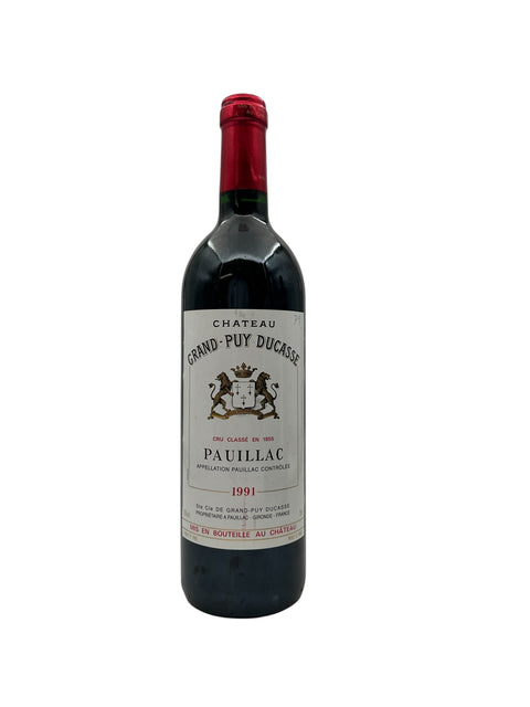 Flasche Rotwein Grand-Puy Ducasse Pauillac 1991