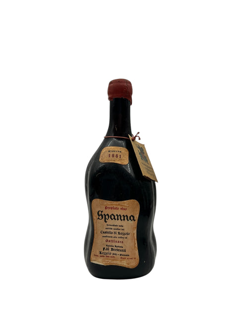 Flasche des Rotweins Spanna Antoniolo 1961 mit Etikett