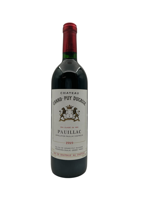 Flasche Rotwein Pauillac Château Grand-Puy Ducasse 1989