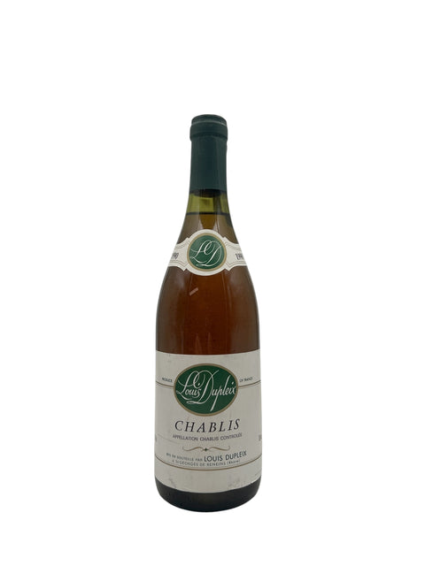 Flasche Chablis Louis Dupleix 1989 Weißwein