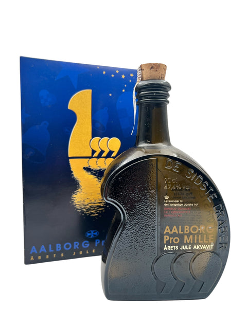 Aalborg Pro Mille 2022 Weihnachts-Aquavit-Flasche mit Box