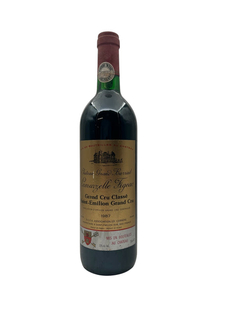 Flasche Rotwein Saint-Emilion Grand Barrail 1987