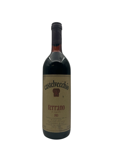 Flasche Rotwein Terrano Castelvecchio 1983
