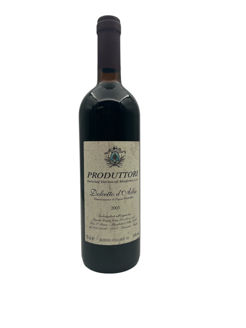 Flasche Rotwein Dolcetto d'Alba Produttori 2003