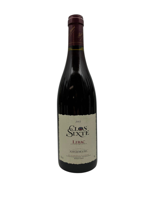 Flasche Rotwein Clos de Sixte von Alain Jaume, Jahrgang 2003