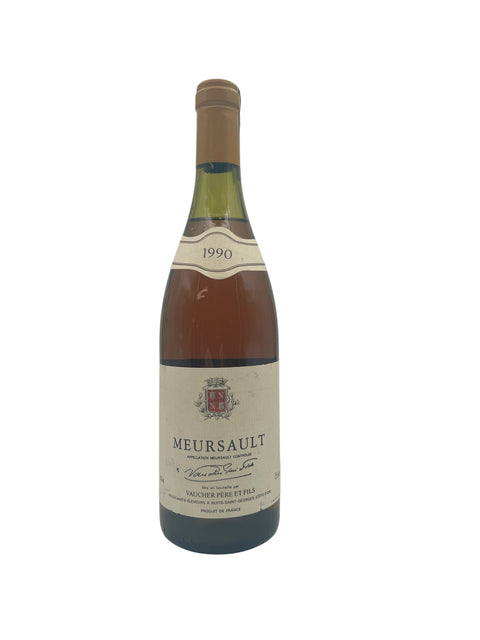 Flasche Meursault Vaucher Père et Fils 1990 Weißwein