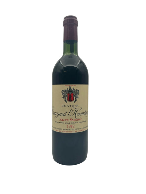Flasche Rotwein Tauzinat l'Hermitage Château 1982