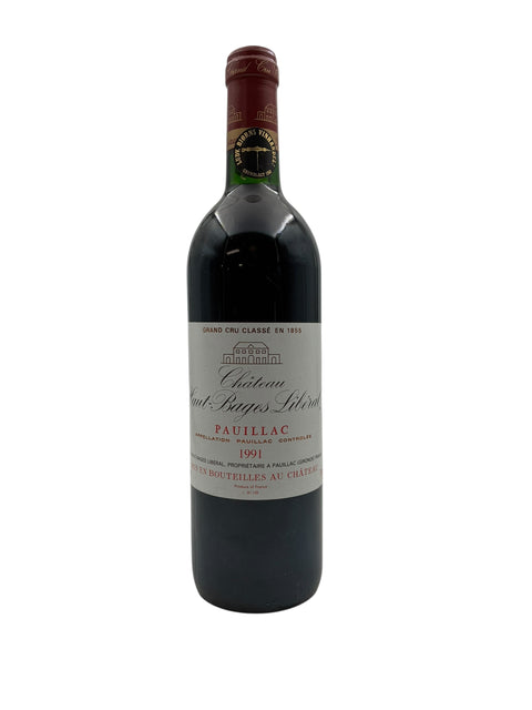 Flasche Rotwein Pauillac Château Haut-Bages Libéral 1991