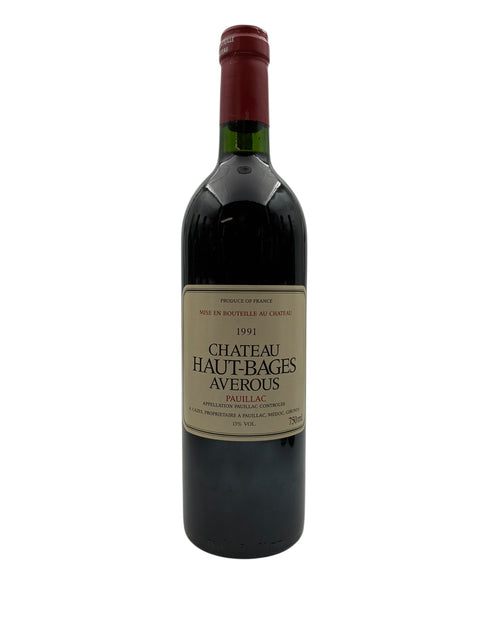 Flasche Rotwein Haut-Bages Averous aus dem Jahr 1991