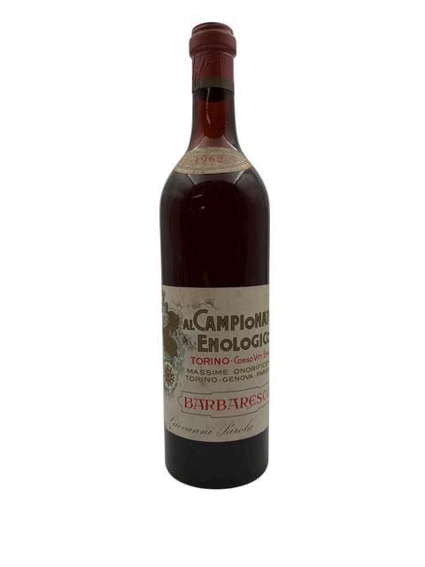 Flasche Rotwein Barbaresco Giovanni Parola 1962
