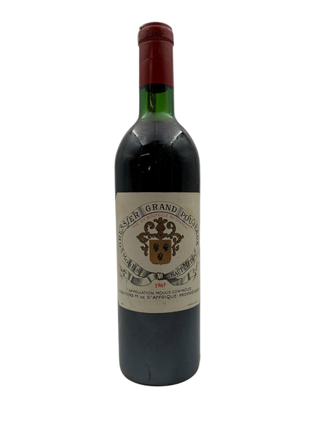 Flasche Rotwein Château Gressier Grand Poujeaux 1967