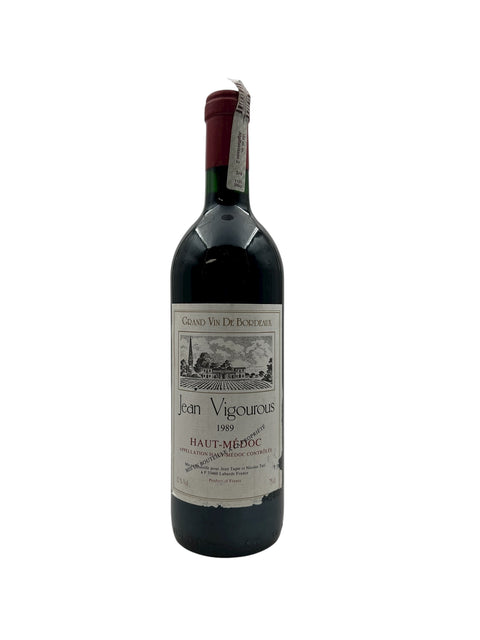 Flasche Jean Vigorous 1989 Rotwein aus Haut-Médoc