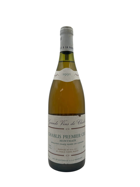 Flasche Chablis Premier Cru SCA LC 1991 Weißwein