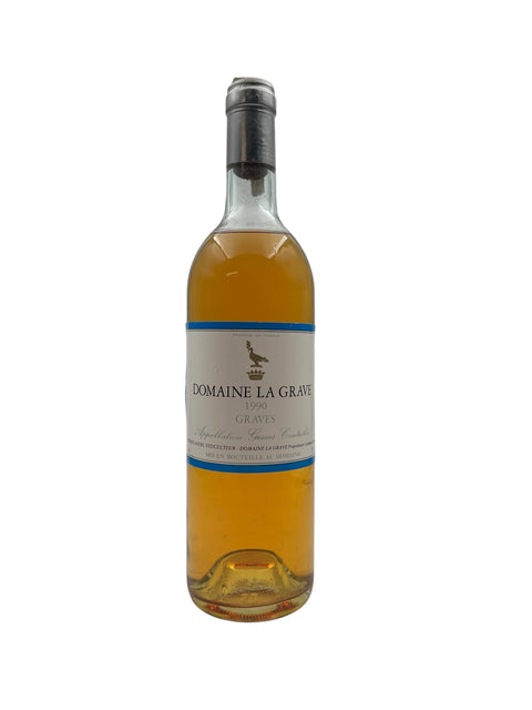 Flasche Weißwein Domaine La Grave 1990 aus Graves, Bordeaux