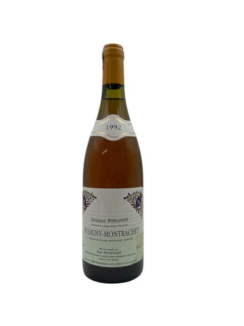 Flasche Weißwein Puligny-Montrachet von Domaine Ponavoy Jahrgang 1992