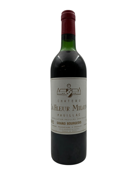 Flasche Rotwein La Fleur Milon Chateau 1982