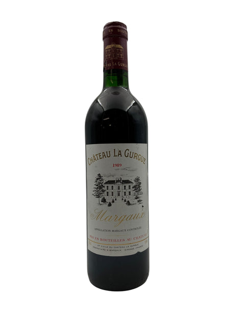 Flasche Rotwein Margaux Chateau La Gurgue 1989