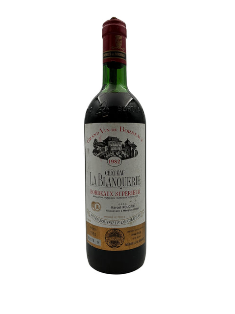 Flasche Rotwein Château La Blanquerie Bordeaux Jahrgang 1982