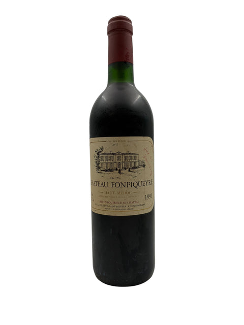 Flasche Rotwein Chateau Fonpiqueyre 1991 aus Haut-Médoc