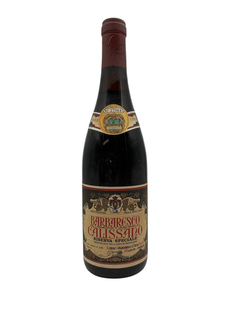 Flasche Rotwein Barbaresco Luigi Calissano 1968