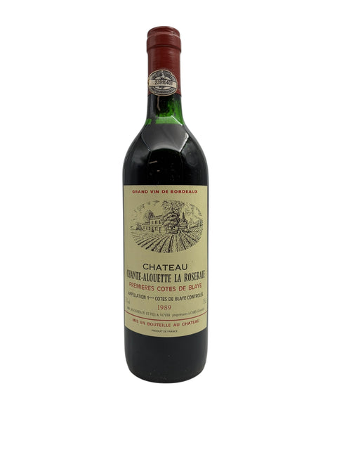 Flasche Rotwein Chateau Chante-Alouette La Roseraie 1989