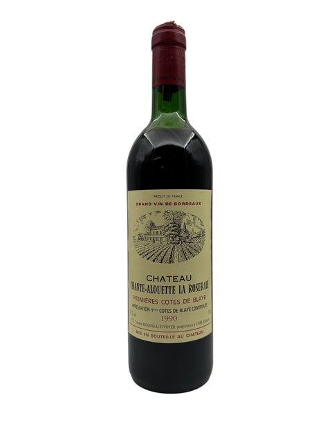 Flasche Rotwein Chante-Alouette La Roseraie 1990