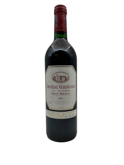 Eine Flasche Rotwein Chateau Verdignan 1993 aus Haut-Médoc