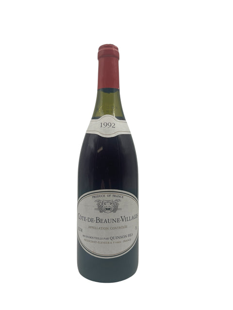 Côte-de-Beaune-Villages Quinson Fils 1992 Rotweinflasche
