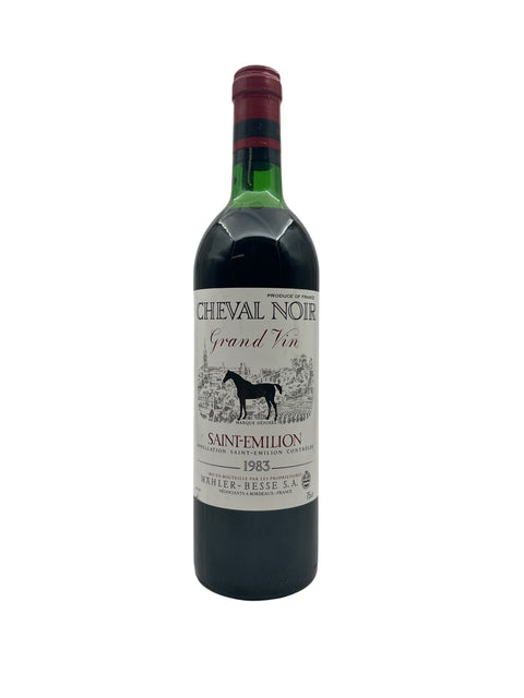Flasche Rotwein Cheval Noir aus dem Jahr 1983 von Mahler-Besse