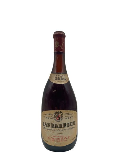Barbaresco Rotwein aus dem Jahr 1980 vom Produzenten A. Lignana