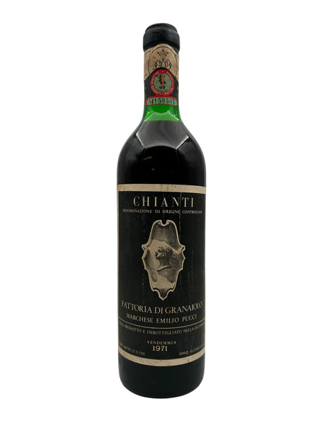 Flasche Chianti Marchese Emilio Pucci 1971 Rotwein