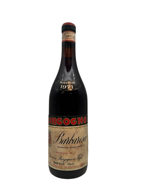Giacomo Borgogno Barbaresco 1971 Flasche komplexer italienischer Rotwein