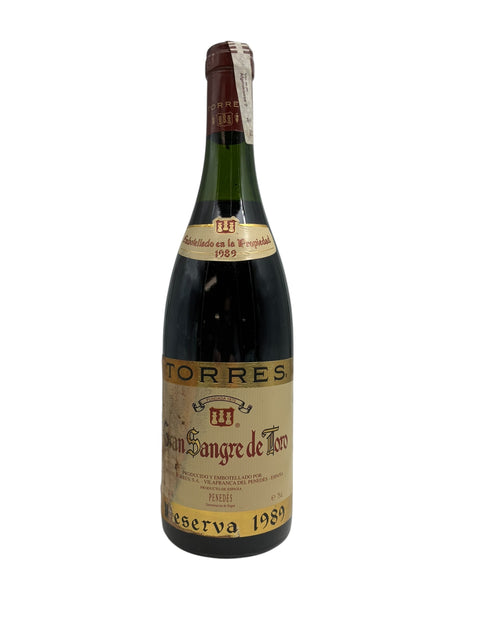 Flasche Rotwein Gran Sangre de Toro aus dem Jahr 1989