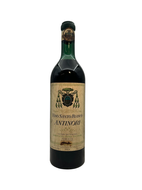 Flasche Vino Santo Bianco Antinori 1970 mit Etikett