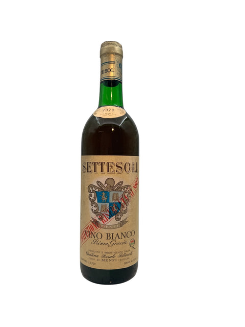 Flasche Vino Bianco Settesoli 1972 Weißwein aus Sizilien