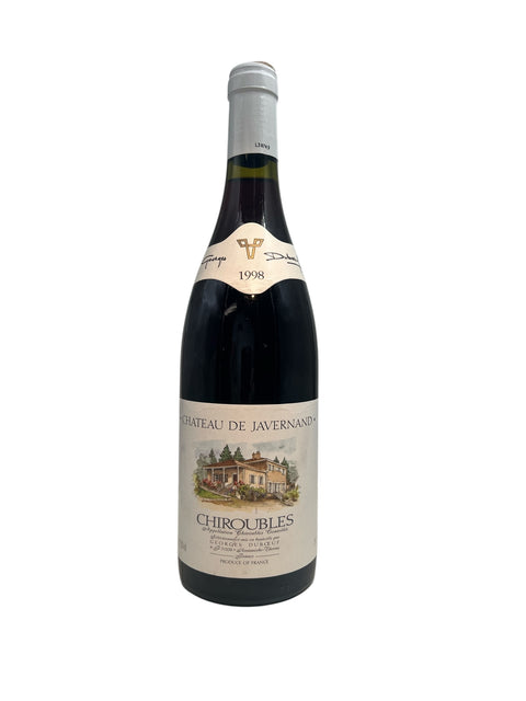 Flasche Chiroubles-Rotwein vom Château de Javernand 1998